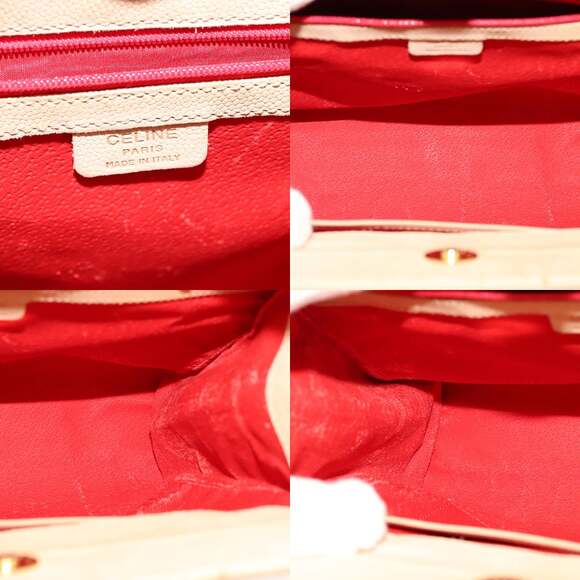 CELINE Shoulder Bag Leather Beige - Picture 11 of 12